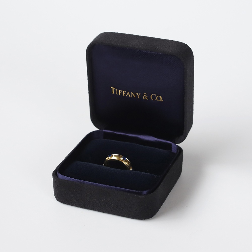 【VINTAGE】TIFFANY&Co.<br>18k Gold Cabochon Sapphire Ring