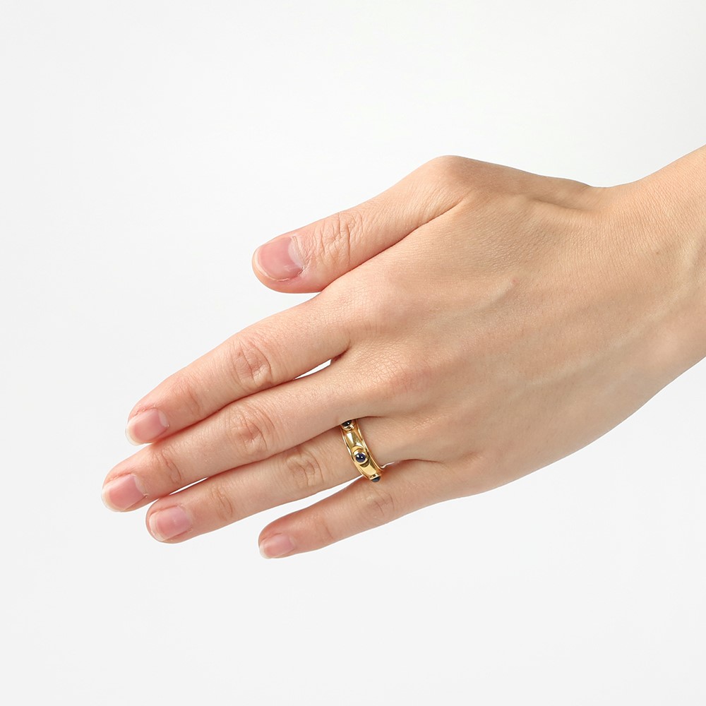 【VINTAGE】TIFFANY&Co.<br>18k Gold Cabochon Sapphire Ring