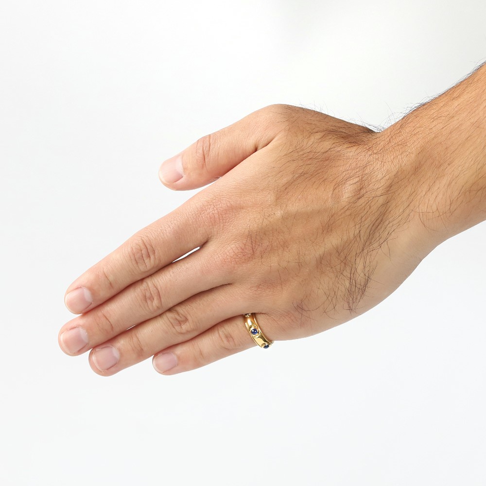 【VINTAGE】TIFFANY&Co.<br>18k Gold Cabochon Sapphire Ring