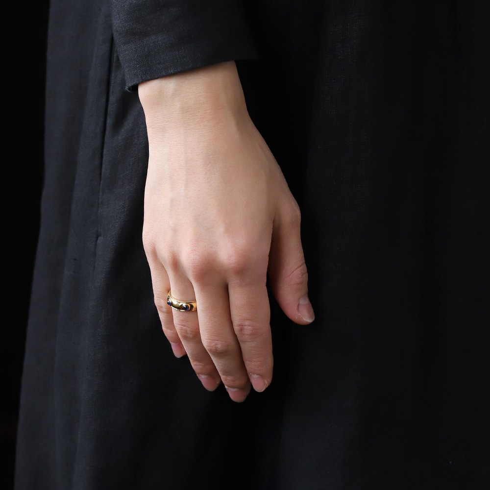 【VINTAGE】TIFFANY&Co.<br>18k Gold Cabochon Sapphire Ring