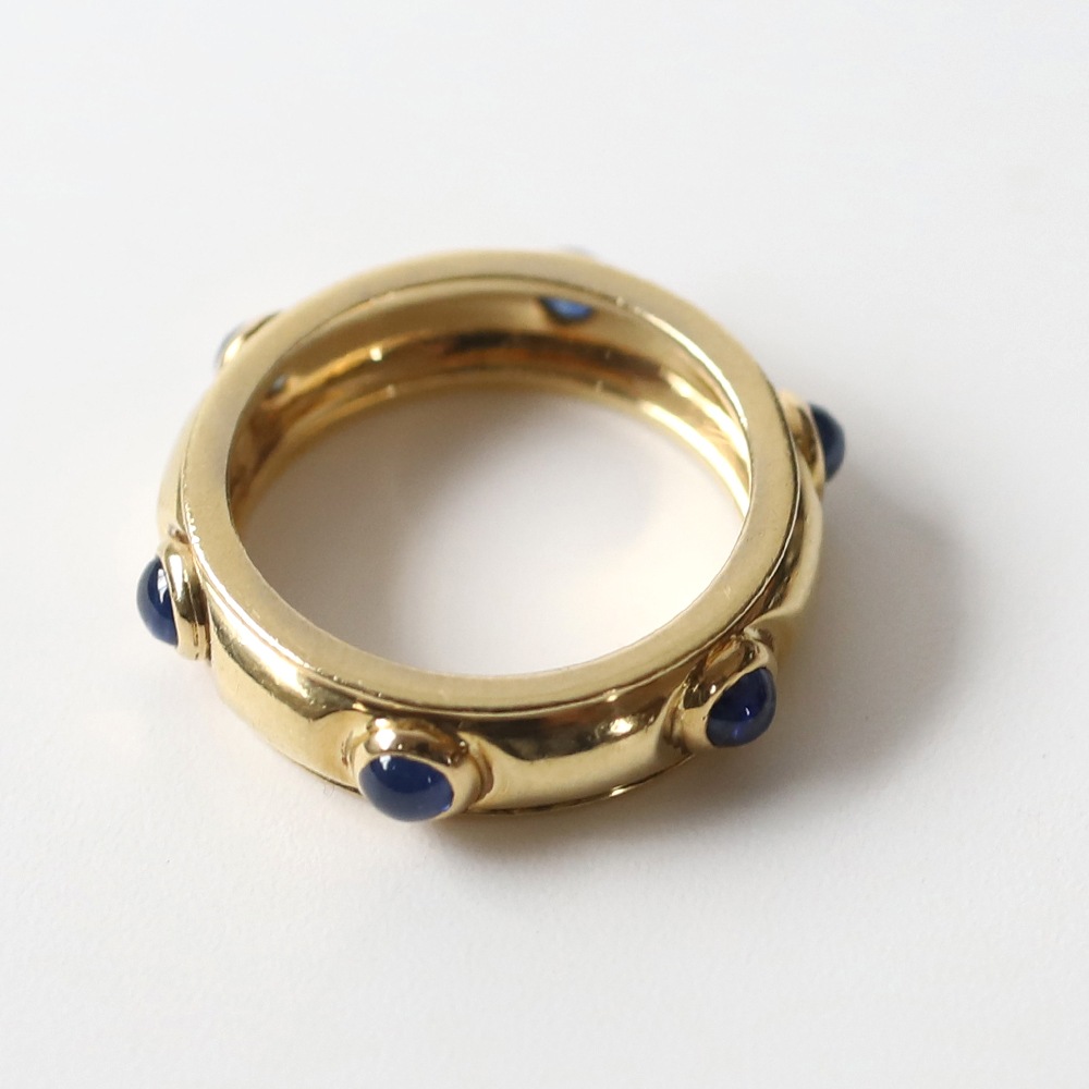 【VINTAGE】TIFFANY&Co.<br>18k Gold Cabochon Sapphire Ring