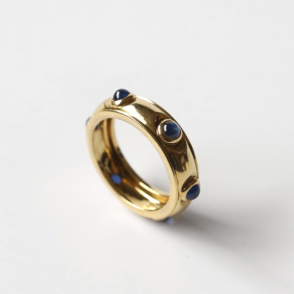 【VINTAGE】TIFFANY&Co.<br>18k Gold Cabochon Sapphire Ring