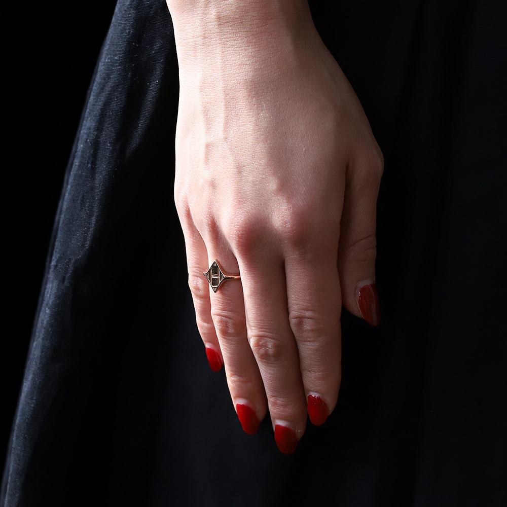 【OLD】HERMES Gambade H Ring 18k PG