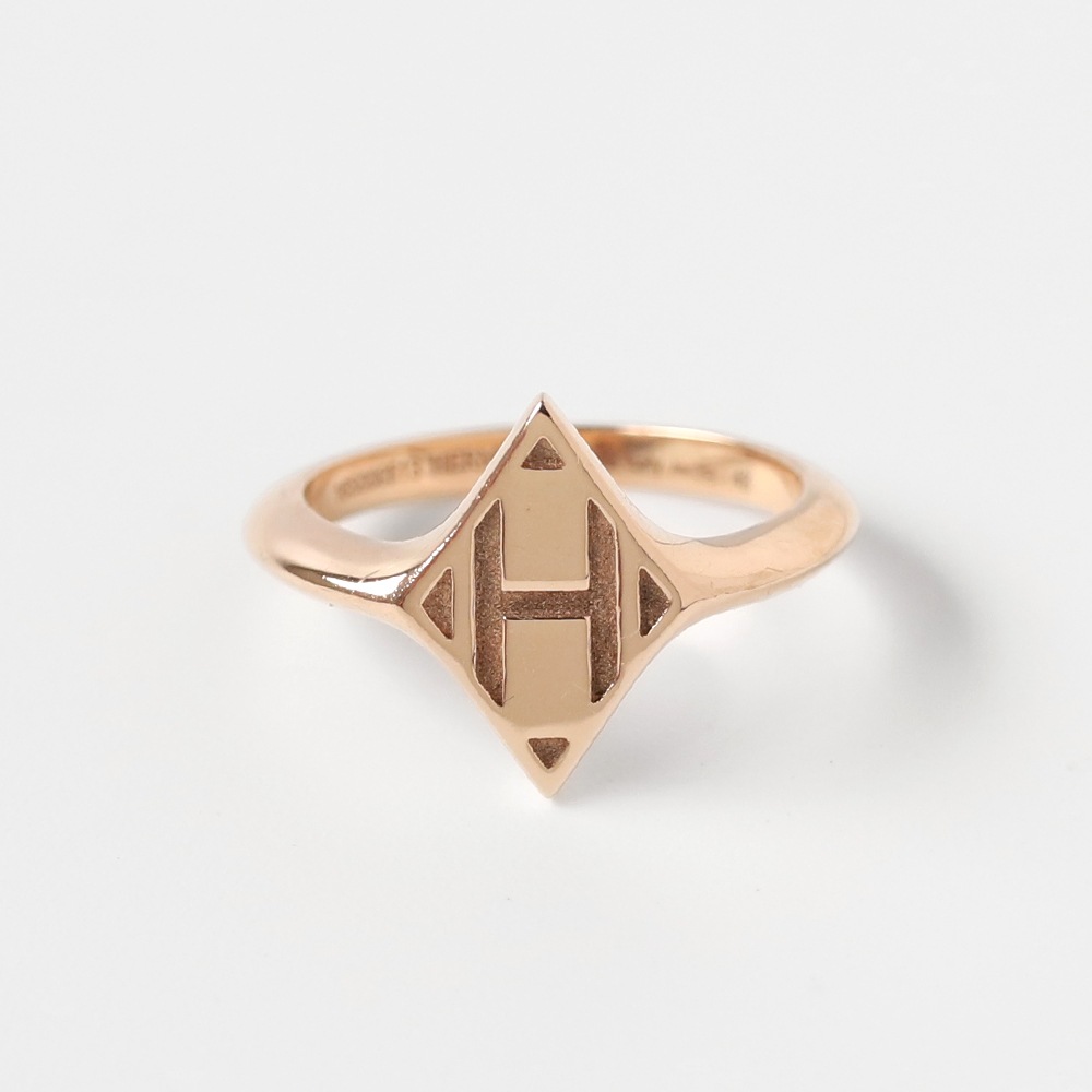 【OLD】HERMES Gambade H Ring 18k PG