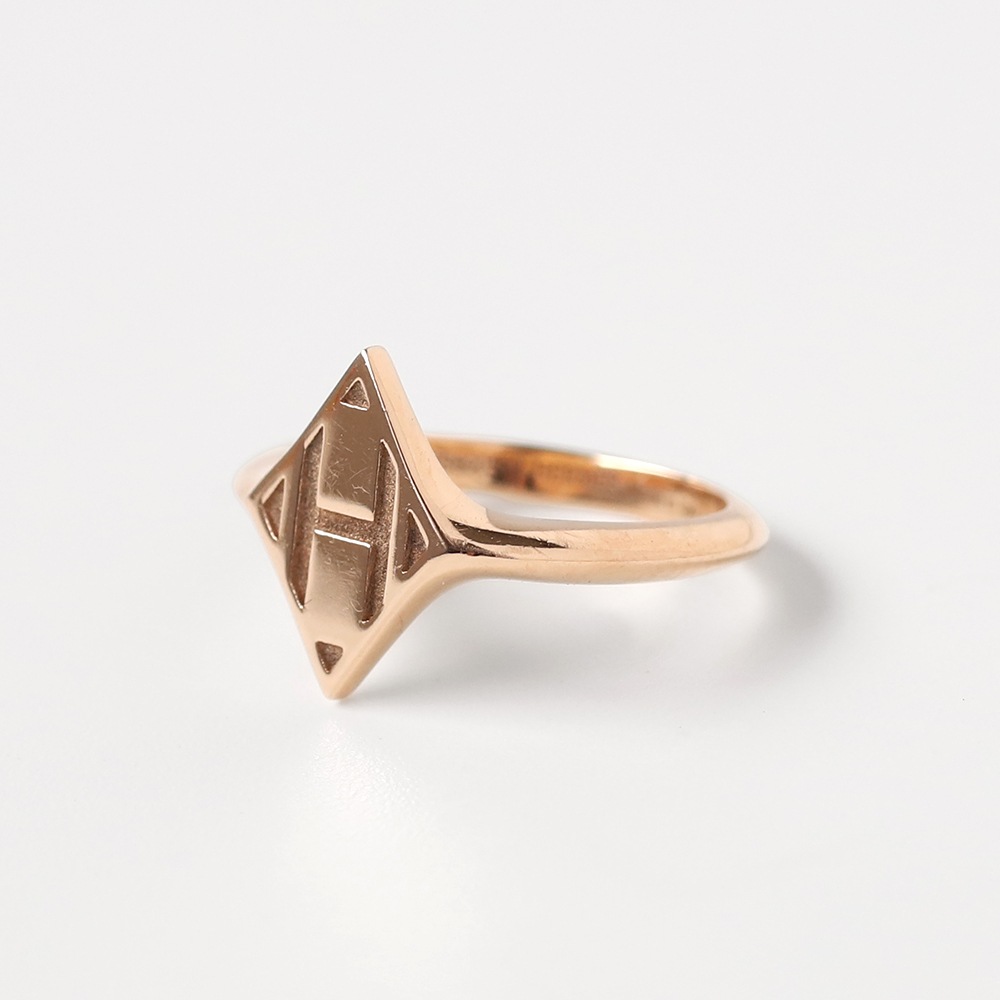【OLD】HERMES Gambade H Ring 18k PG