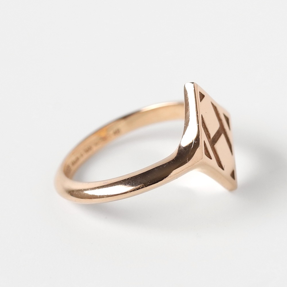 【OLD】HERMES Gambade H Ring 18k PG