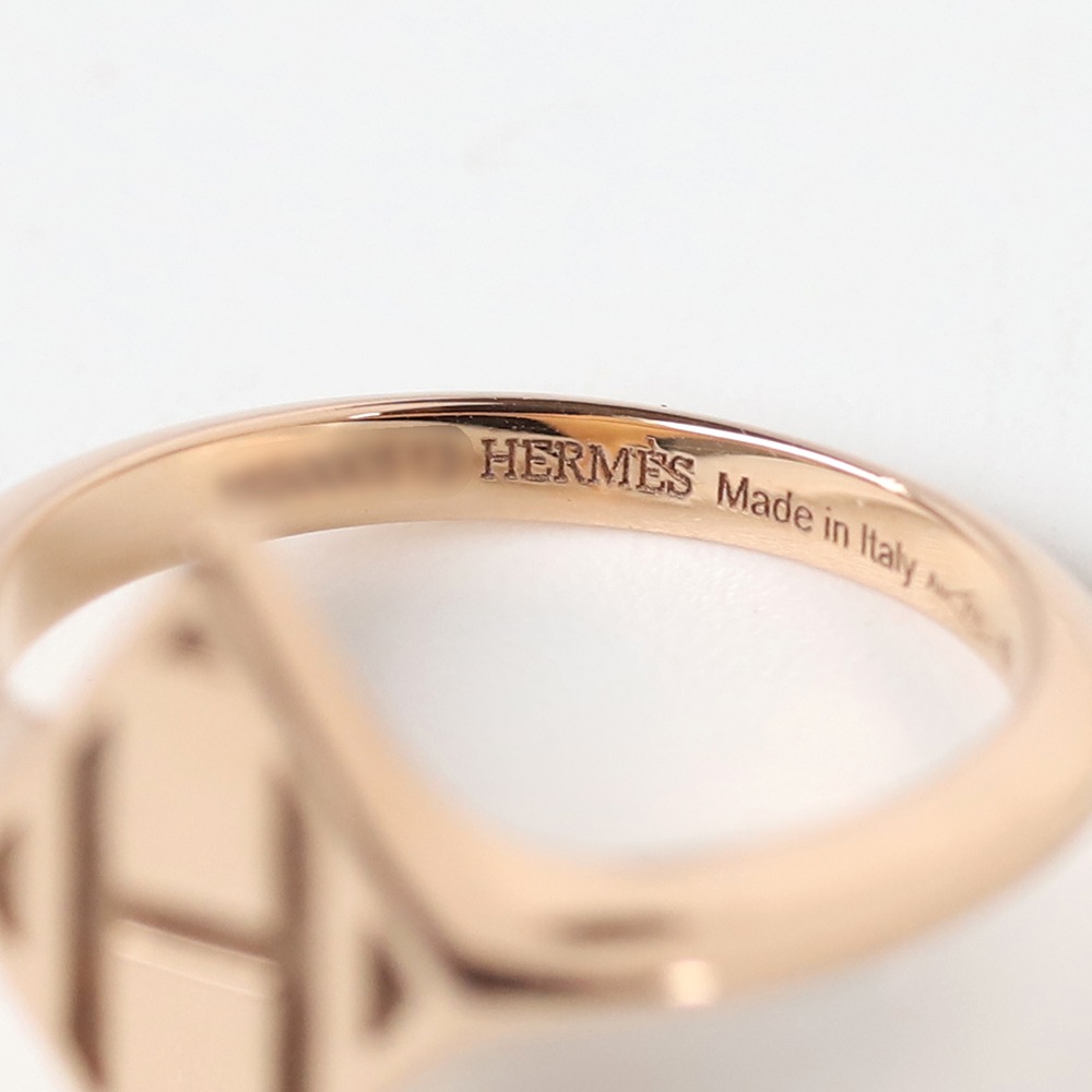 【OLD】HERMES Gambade H Ring 18k PG