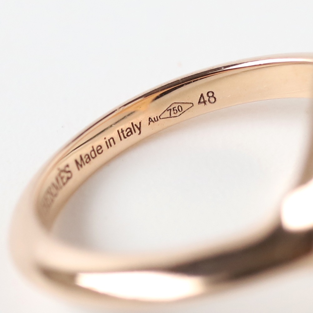 【OLD】HERMES Gambade H Ring 18k PG