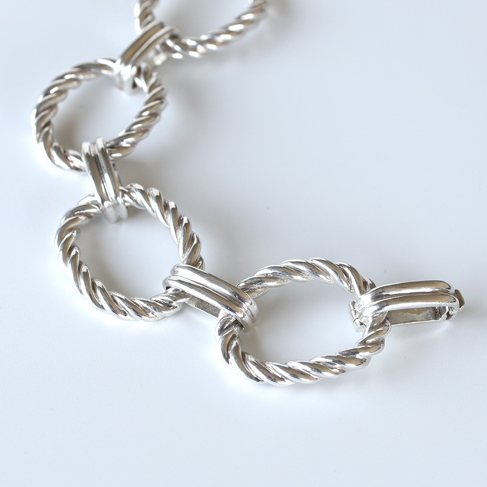 【1980s】TIFFANY&Co. Oval Link Bracelet Made in France
