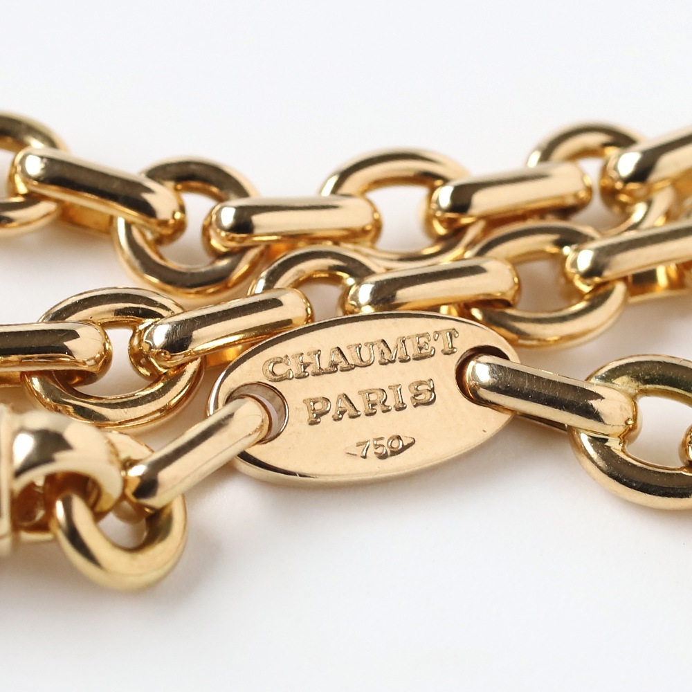 【VINTAGE】CHAUMET Round Link Chain Bracelet 18k YG