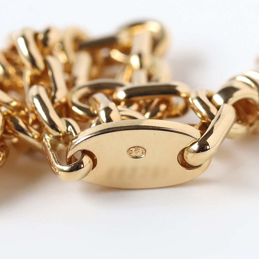 【VINTAGE】CHAUMET Round Link Chain Bracelet 18k YG