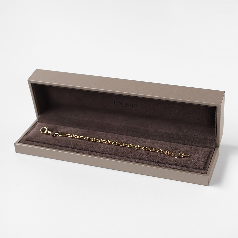 【VINTAGE】CHAUMET Round Link Chain Bracelet 18k YG