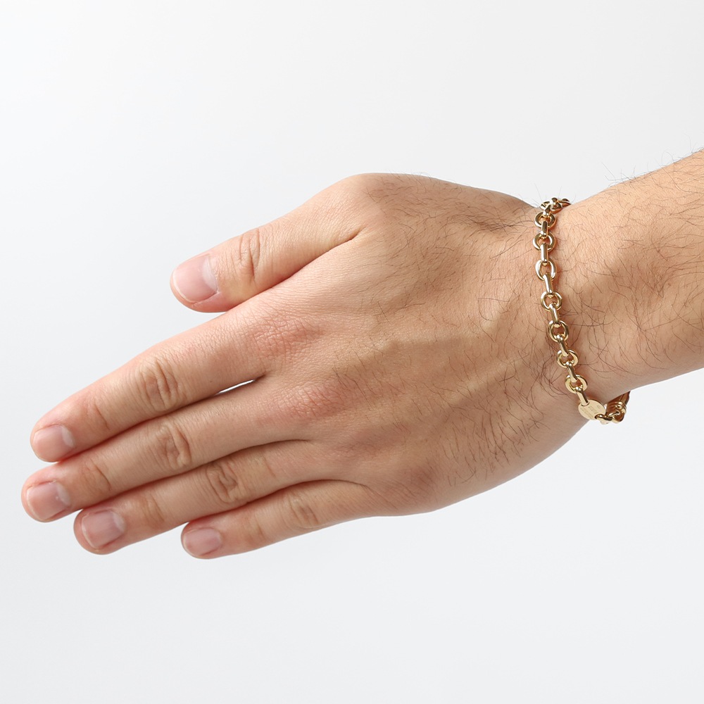 【VINTAGE】CHAUMET Round Link Chain Bracelet 18k YG