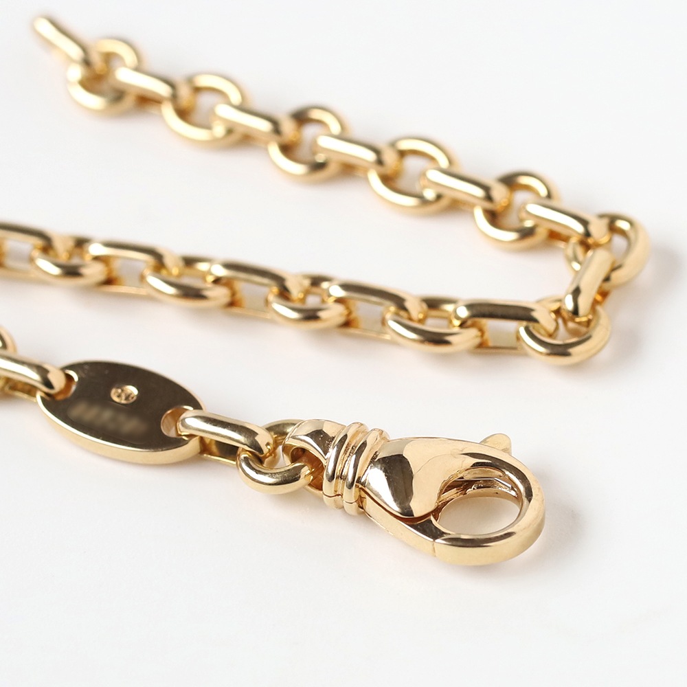【VINTAGE】CHAUMET Round Link Chain Bracelet 18k YG