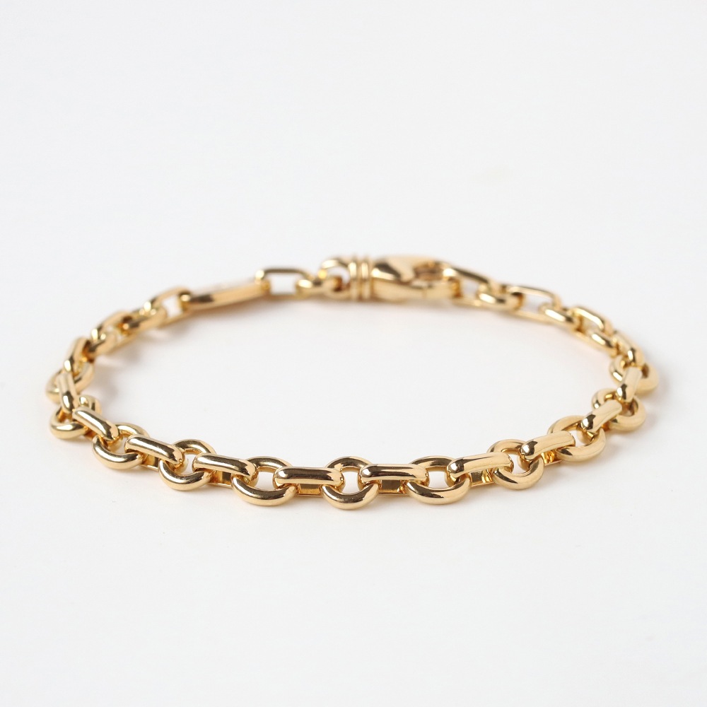 【VINTAGE】CHAUMET Round Link Chain Bracelet 18k YG