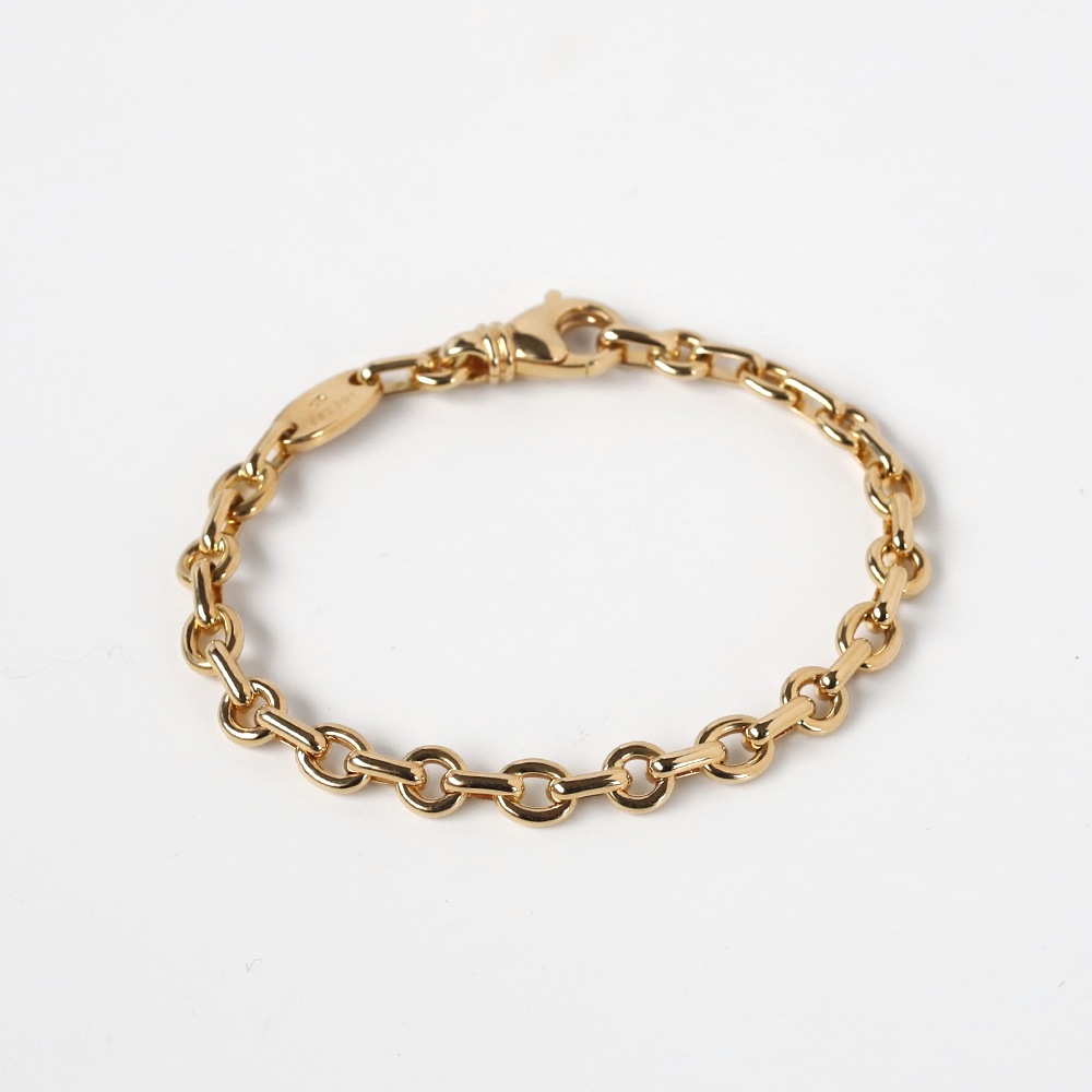 【VINTAGE】CHAUMET Round Link Chain Bracelet 18k YG