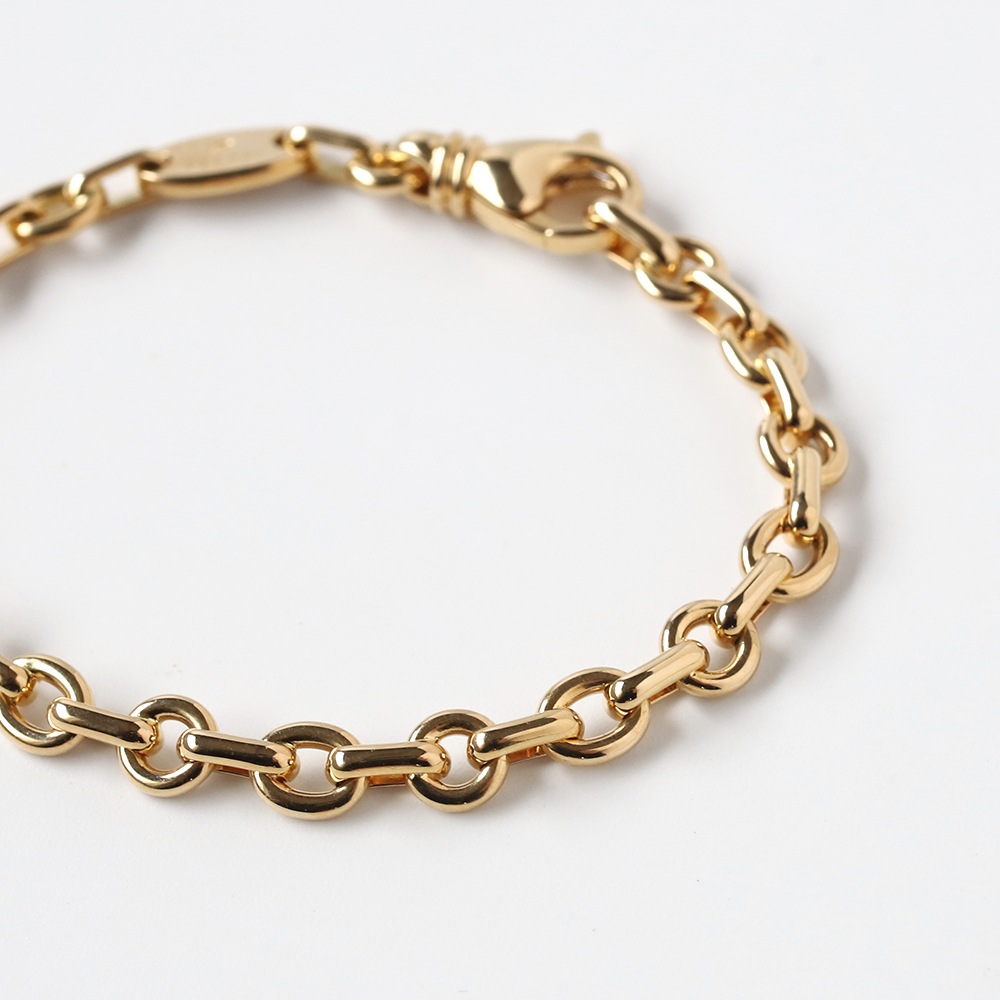 【VINTAGE】CHAUMET Round Link Chain Bracelet 18k YG