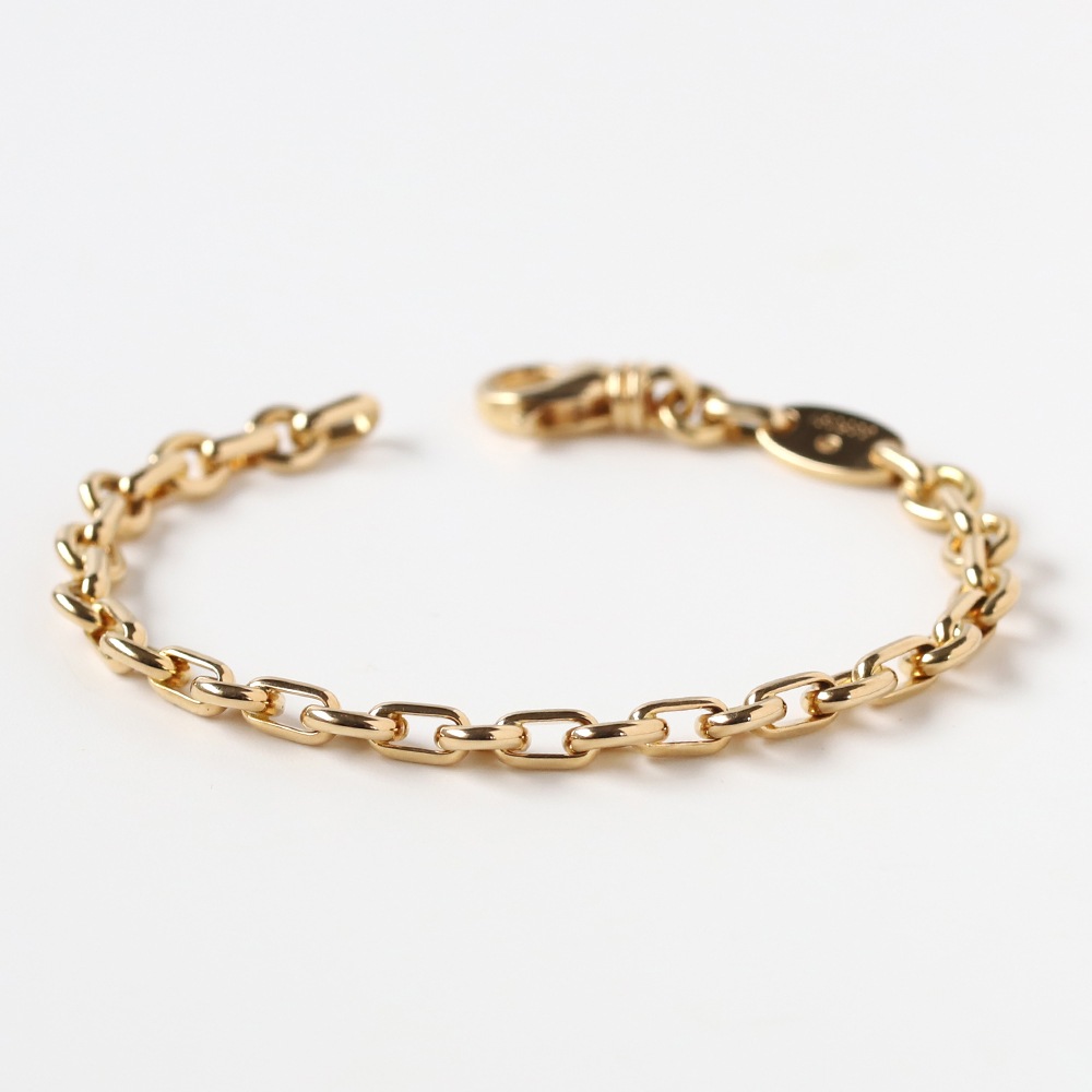 【VINTAGE】CHAUMET Round Link Chain Bracelet 18k YG