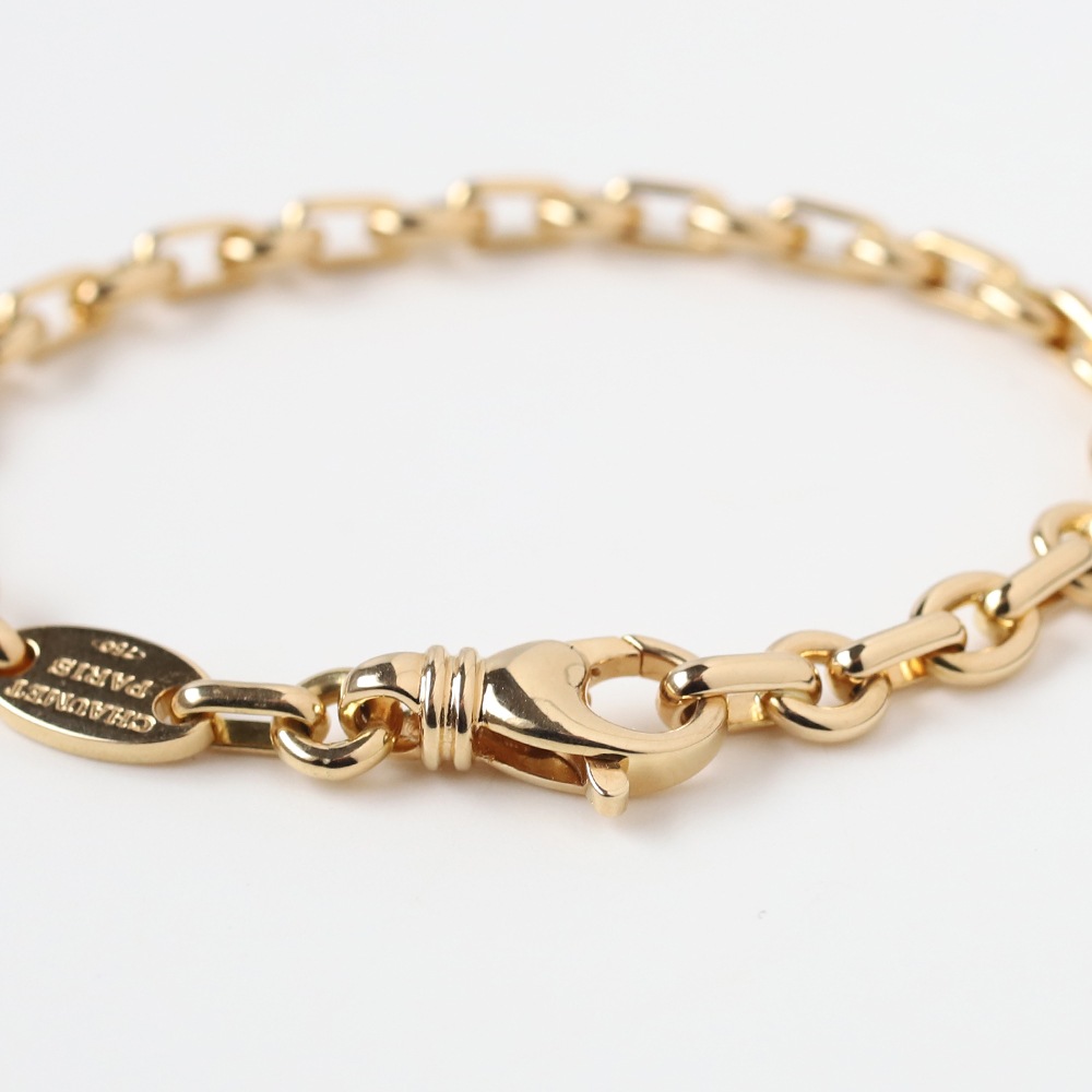 【VINTAGE】CHAUMET Round Link Chain Bracelet 18k YG