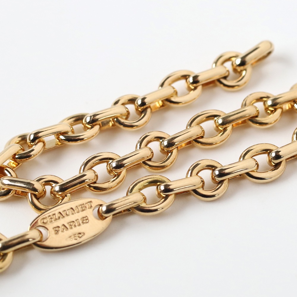 【VINTAGE】CHAUMET Round Link Chain Bracelet 18k YG