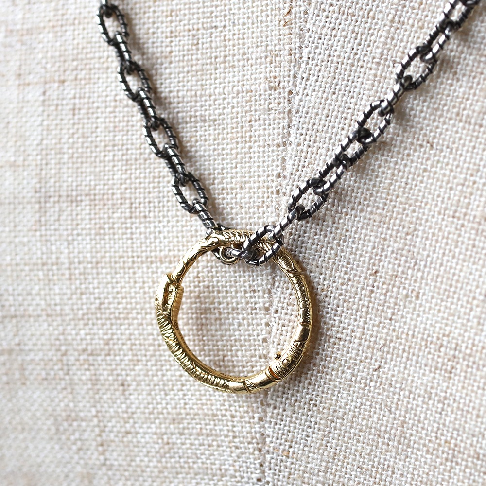 【OLD】GUCCI Ouroboros Necklace K18YG/925