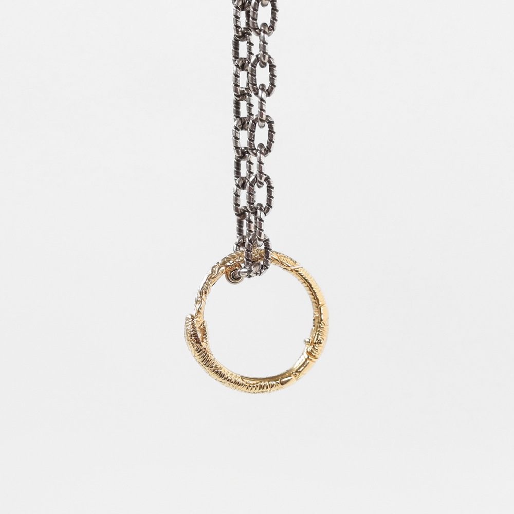 【OLD】GUCCI Ouroboros Necklace K18YG/925