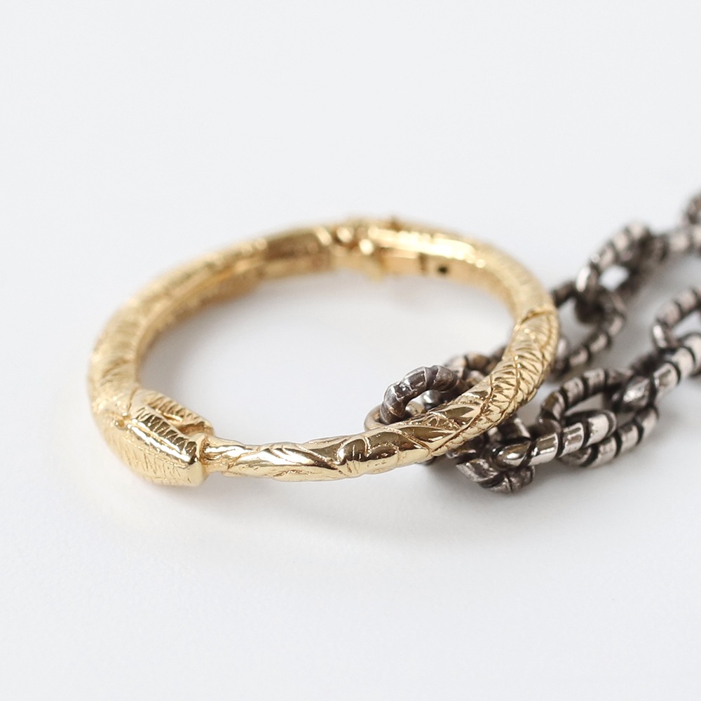 【OLD】GUCCI Ouroboros Necklace K18YG/925
