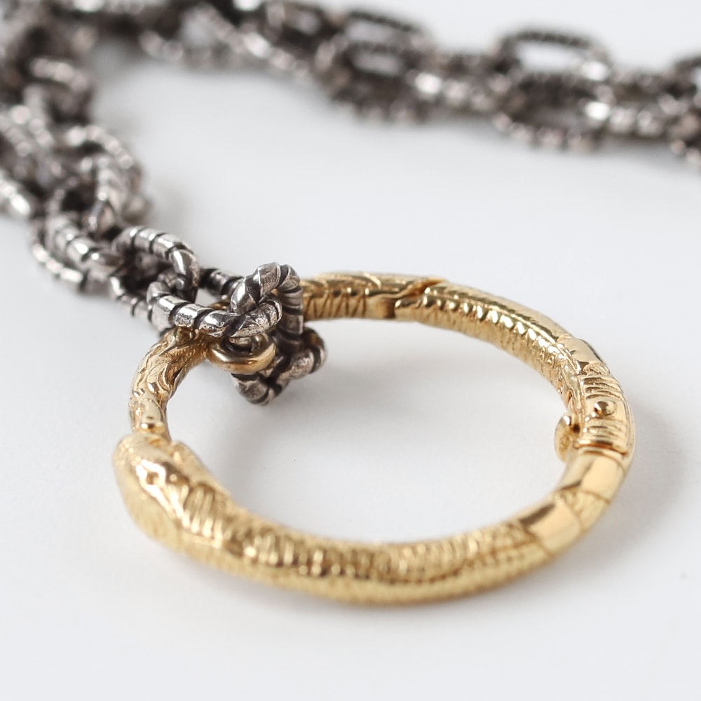 【OLD】GUCCI Ouroboros Necklace K18YG/925