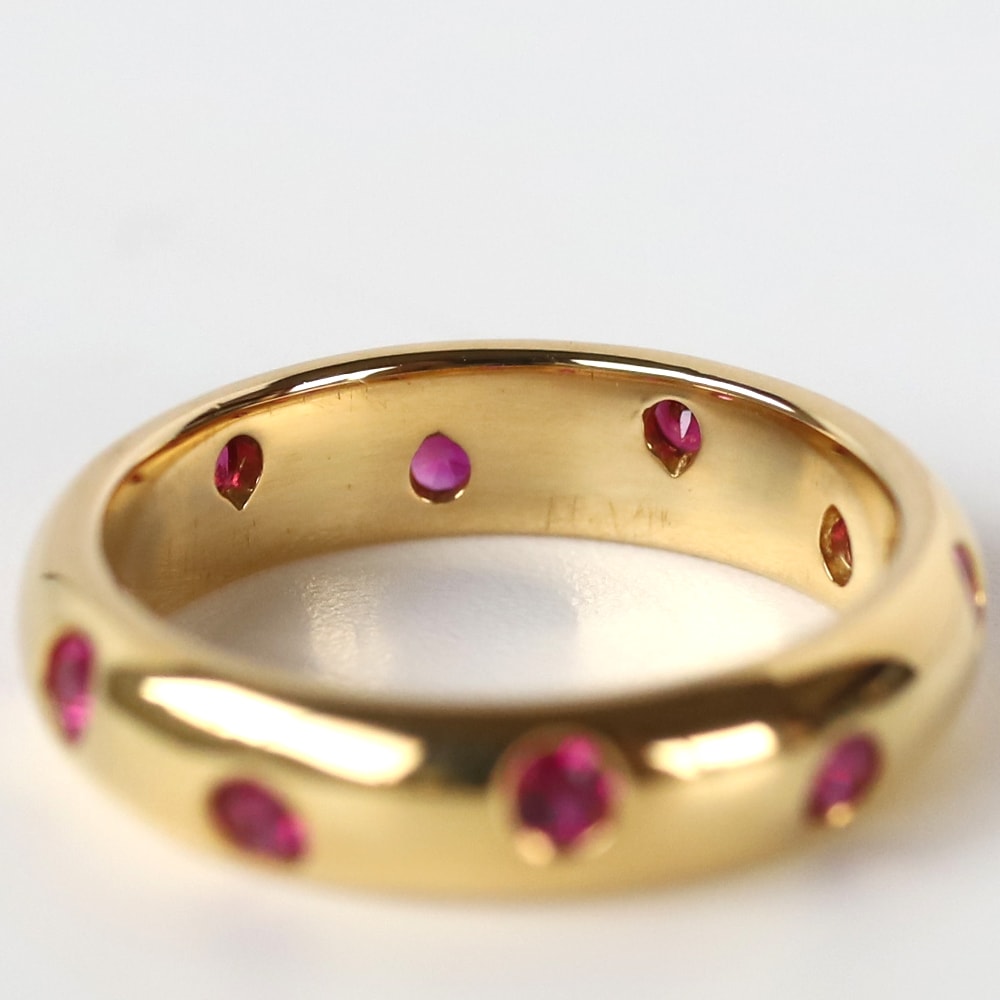 【OLD】TIFFANY&Co. 18k Gold Dots Ruby Ring