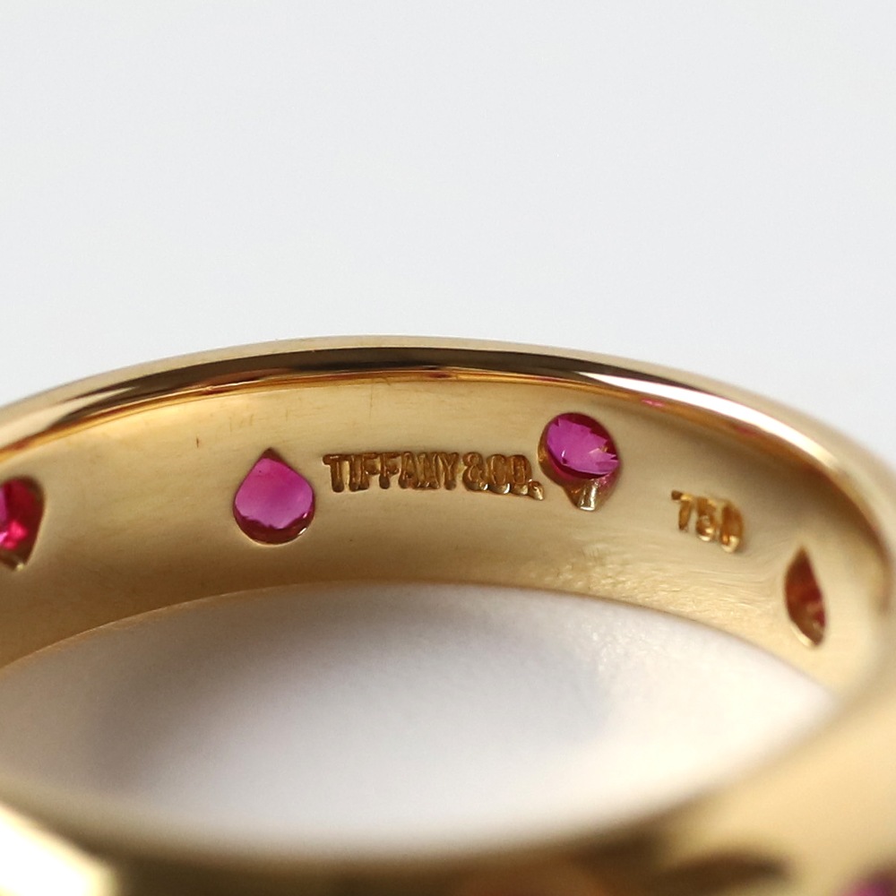 【OLD】TIFFANY&Co. 18k Gold Dots Ruby Ring
