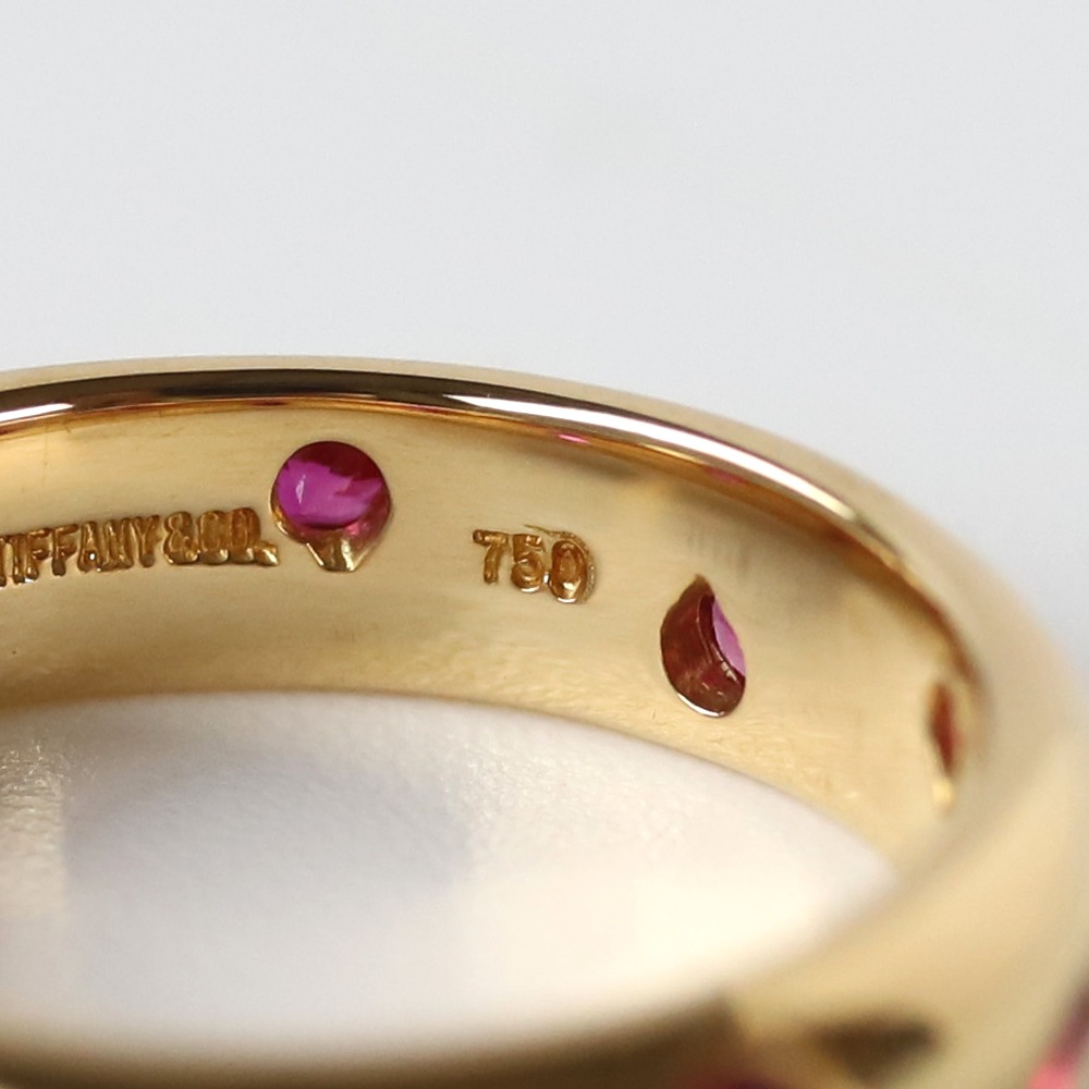 【OLD】TIFFANY&Co. 18k Gold Dots Ruby Ring