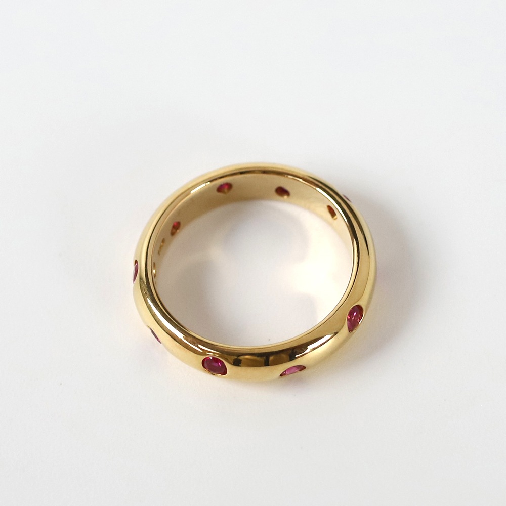 【OLD】TIFFANY&Co. 18k Gold Dots Ruby Ring