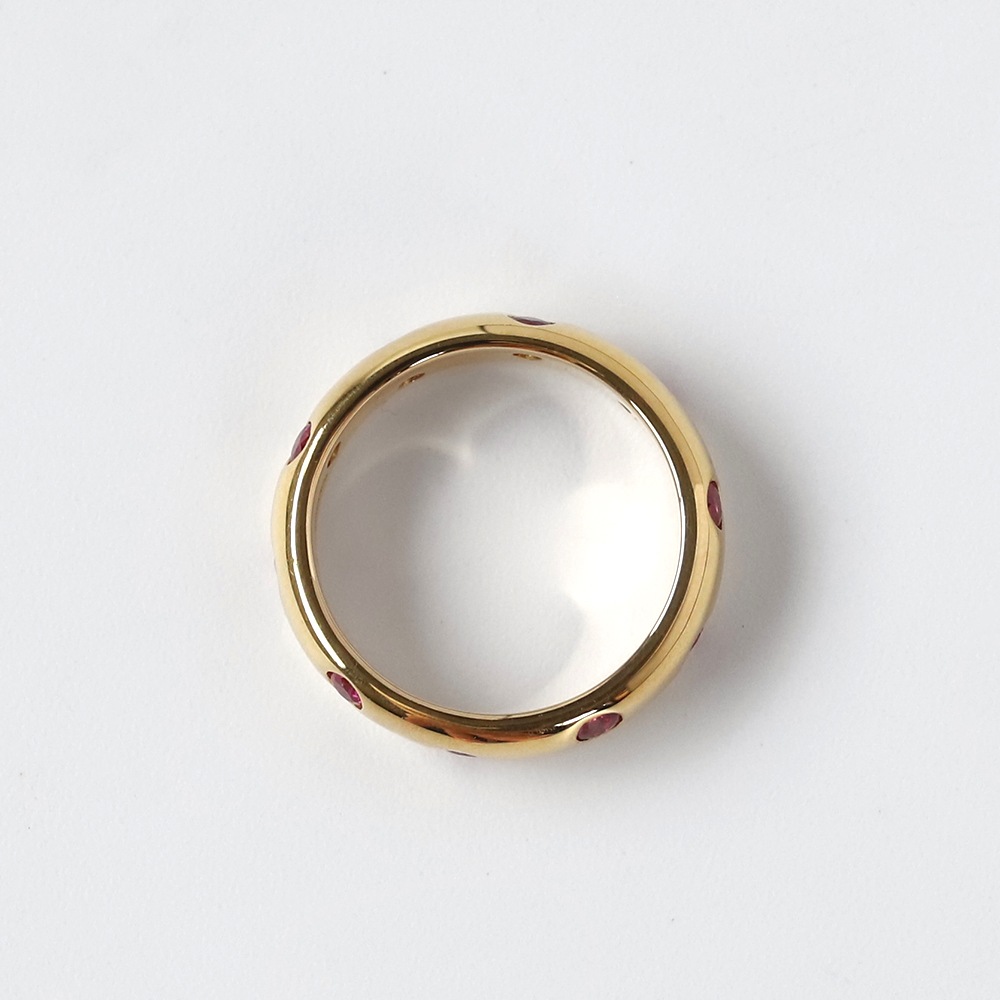 【OLD】TIFFANY&Co. 18k Gold Dots Ruby Ring