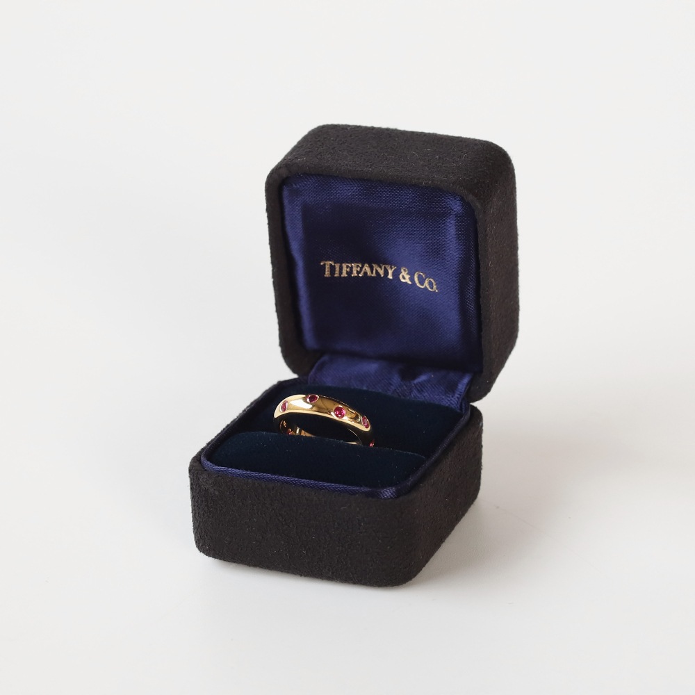 【OLD】TIFFANY&Co. 18k Gold Dots Ruby Ring