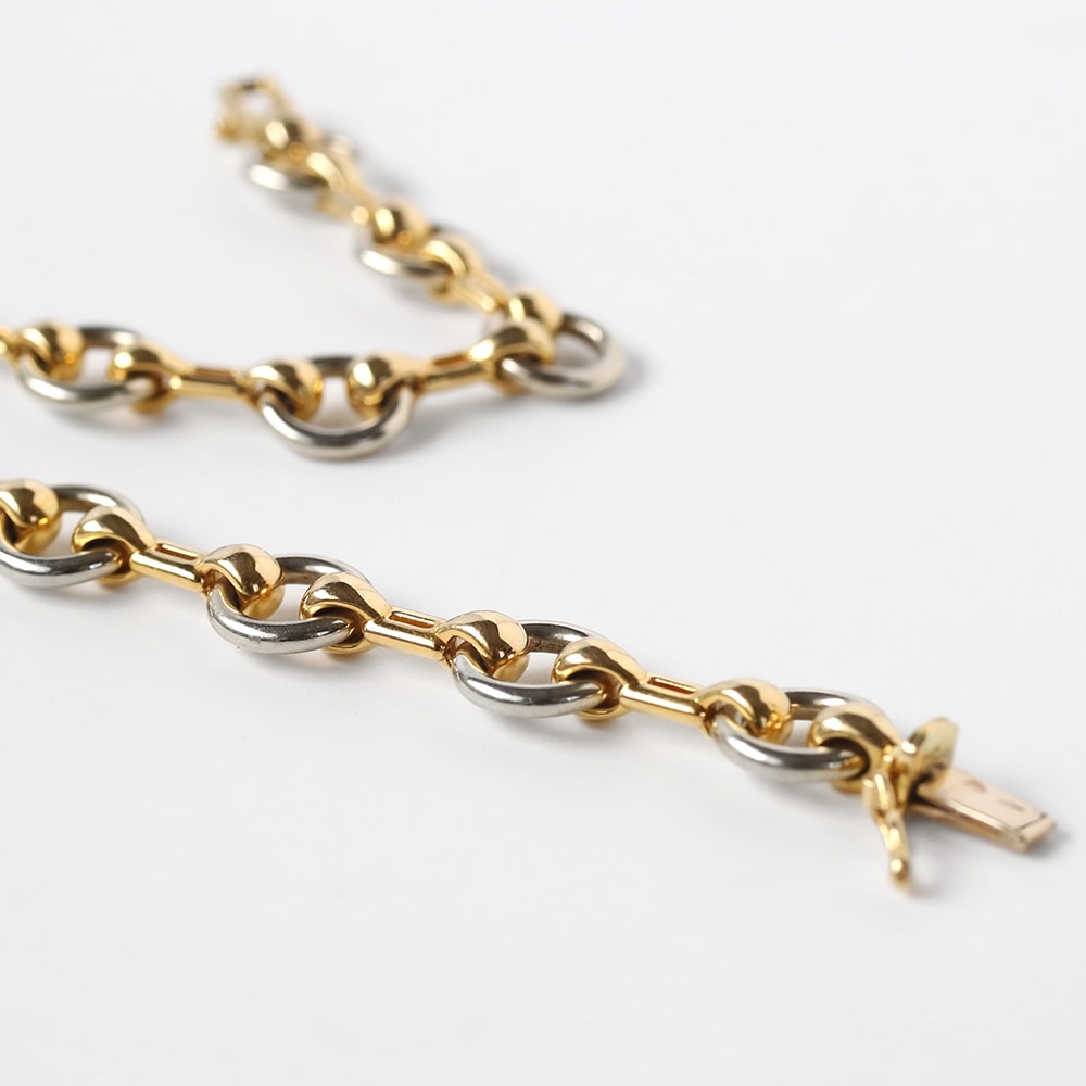 【1980s】Cartier Nouveau JCC Bracelet 18k YG/WG