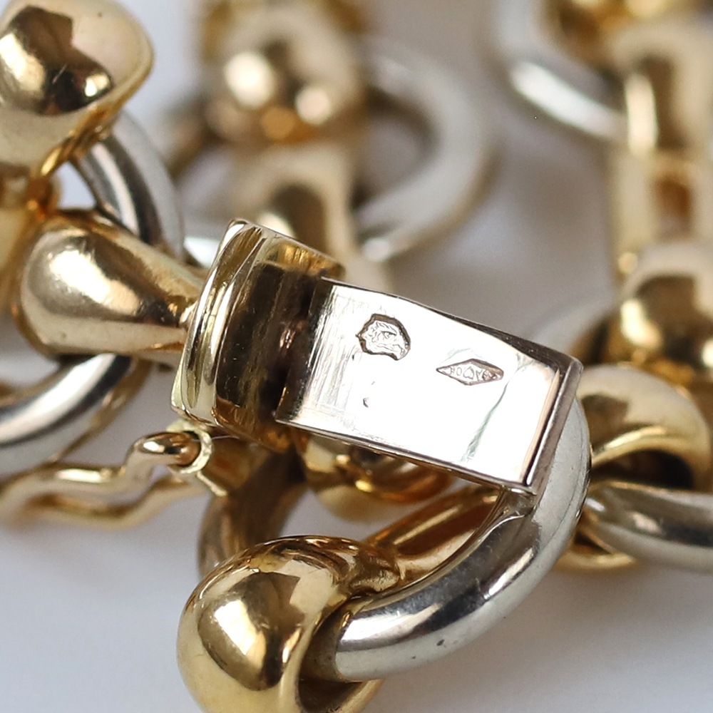【1980s】Cartier Nouveau JCC Bracelet 18k YG/WG