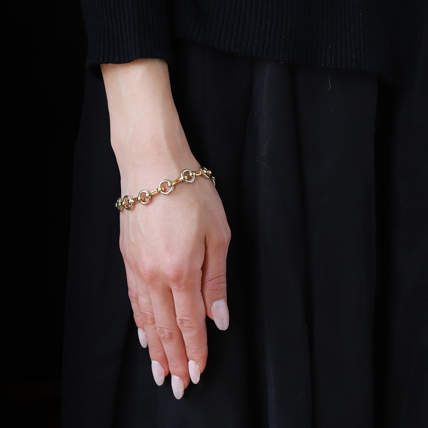 【1980s】Cartier Nouveau JCC Bracelet 18k YG/WG