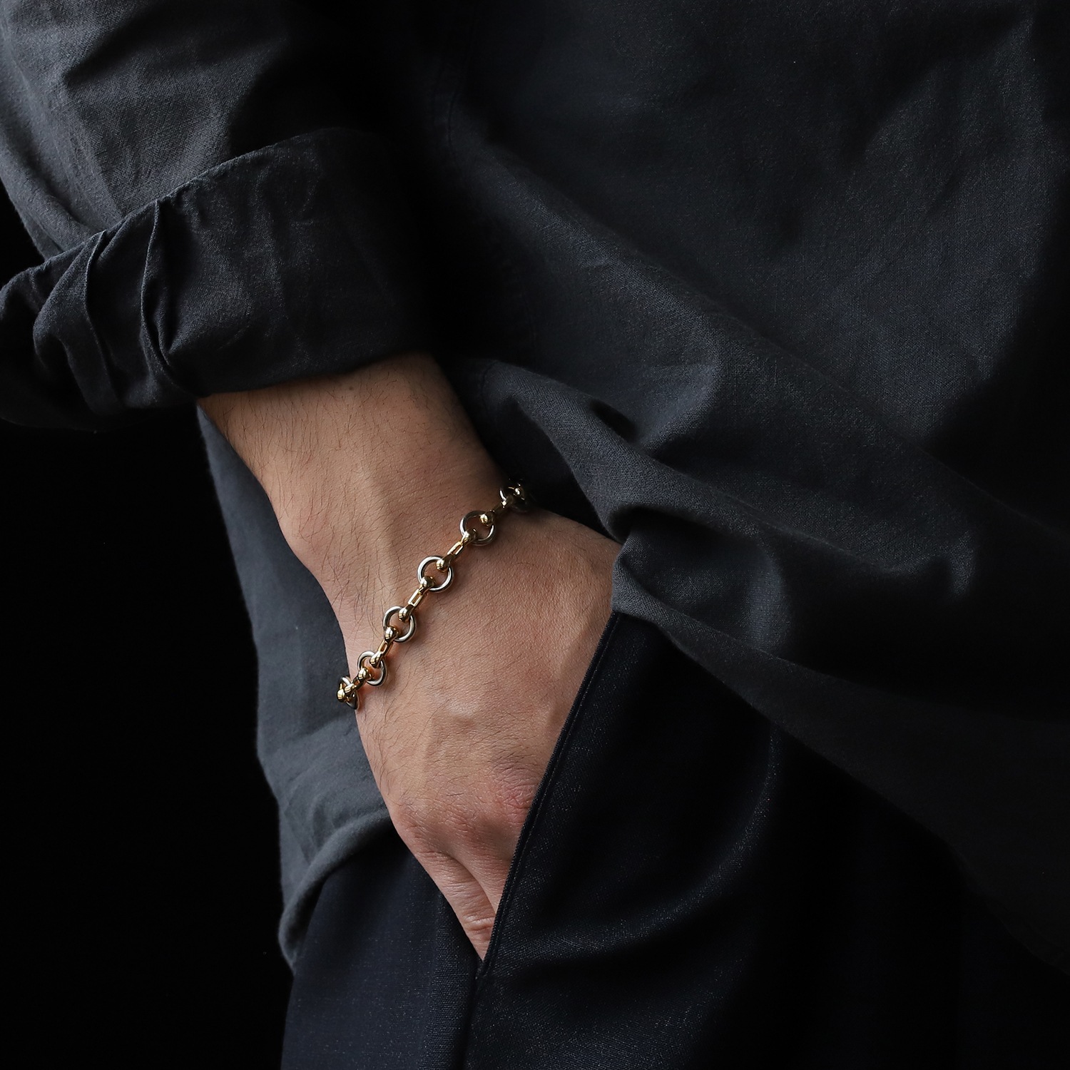 【1980s】Cartier Nouveau JCC Bracelet 18k YG/WG