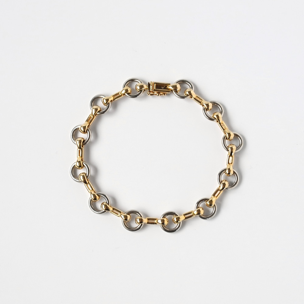 【1980s】Cartier Nouveau JCC Bracelet 18k YG/WG