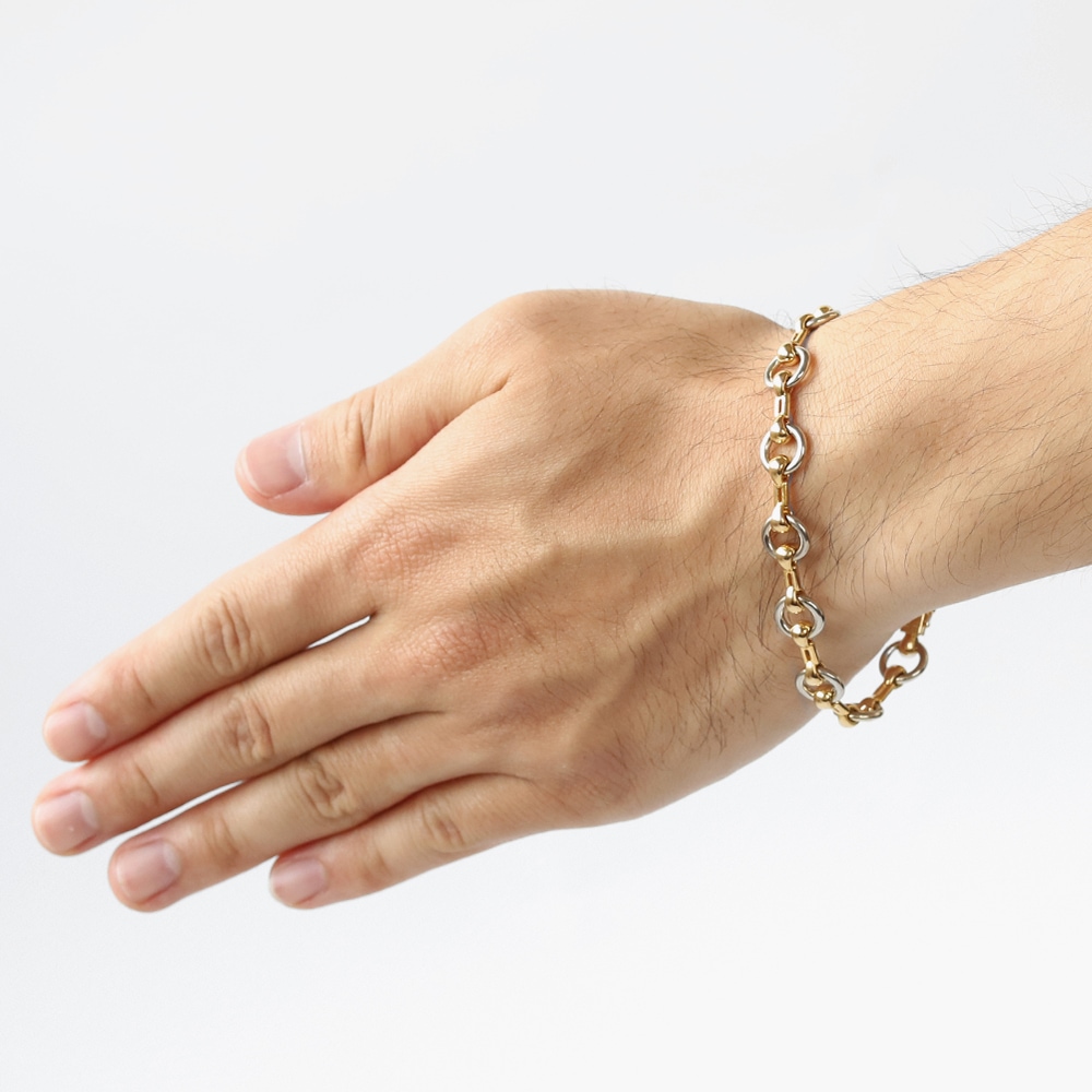 【1980s】Cartier Nouveau JCC Bracelet 18k YG/WG