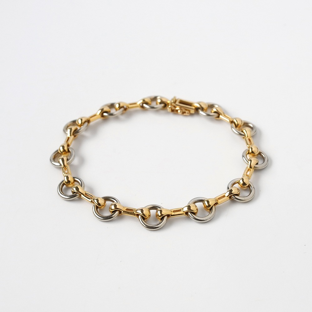 【1980s】Cartier Nouveau JCC Bracelet 18k YG/WG