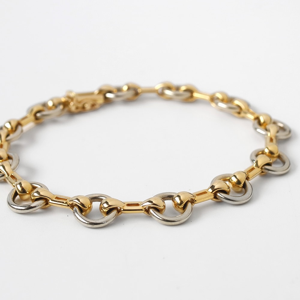 【1980s】Cartier Nouveau JCC Bracelet 18k YG/WG