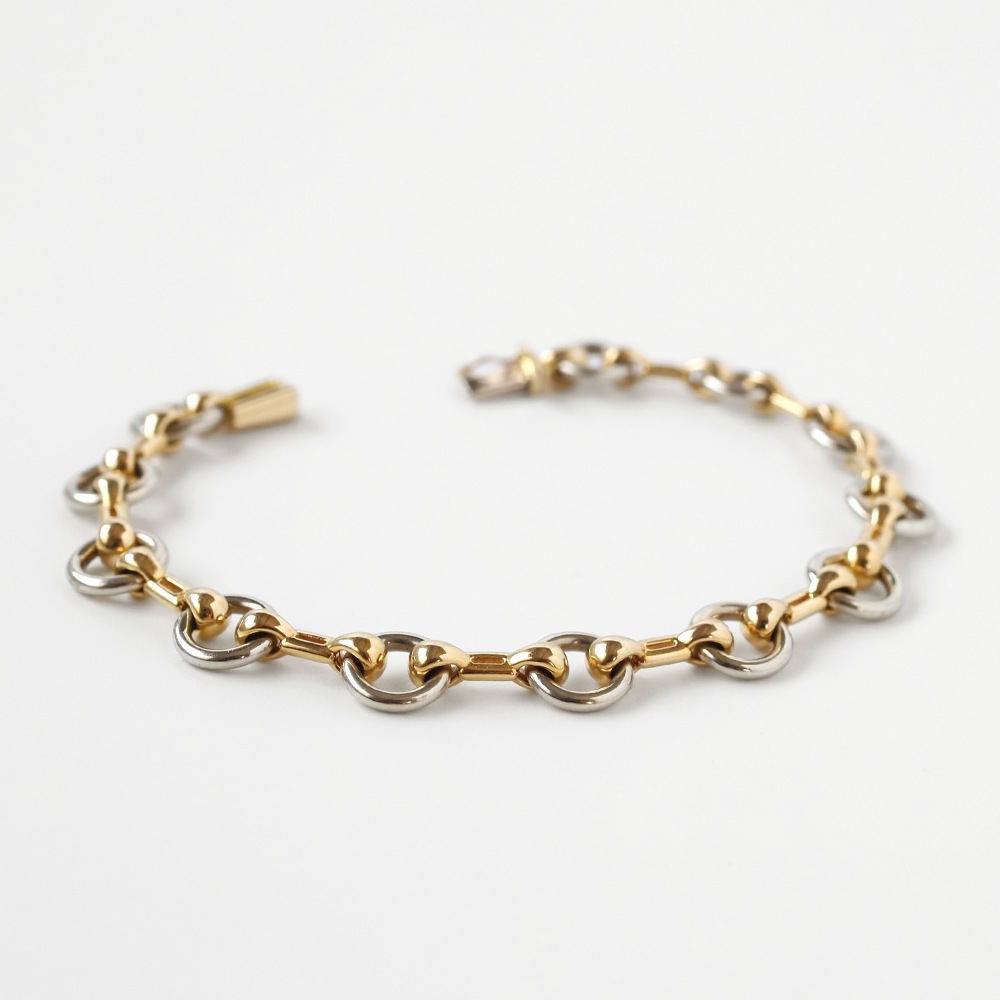 【1980s】Cartier Nouveau JCC Bracelet 18k YG/WG