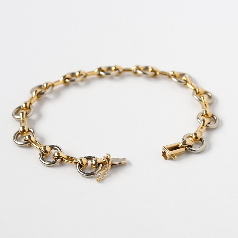 【1980s】Cartier Nouveau JCC Bracelet 18k YG/WG