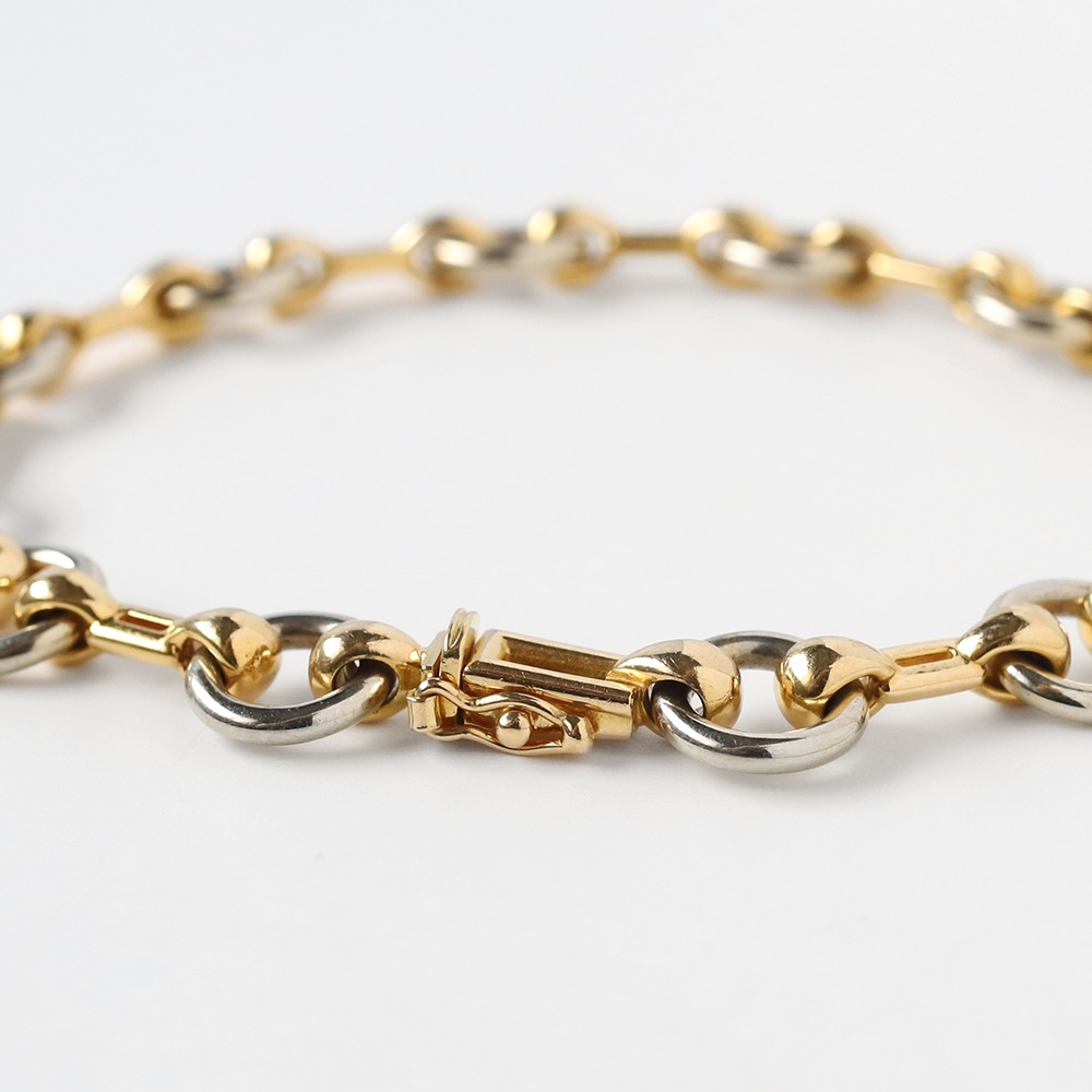 【1980s】Cartier Nouveau JCC Bracelet 18k YG/WG