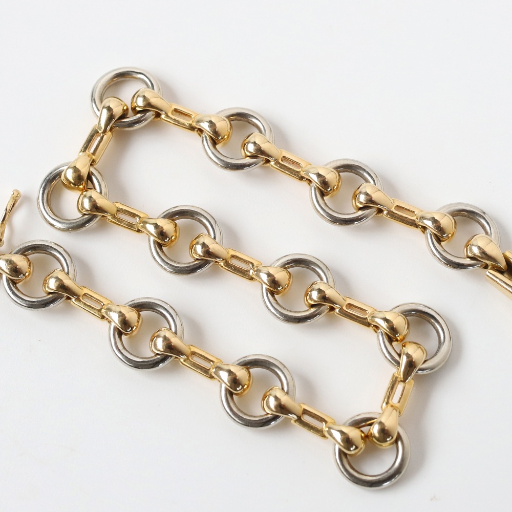 【1980s】Cartier Nouveau JCC Bracelet 18k YG/WG
