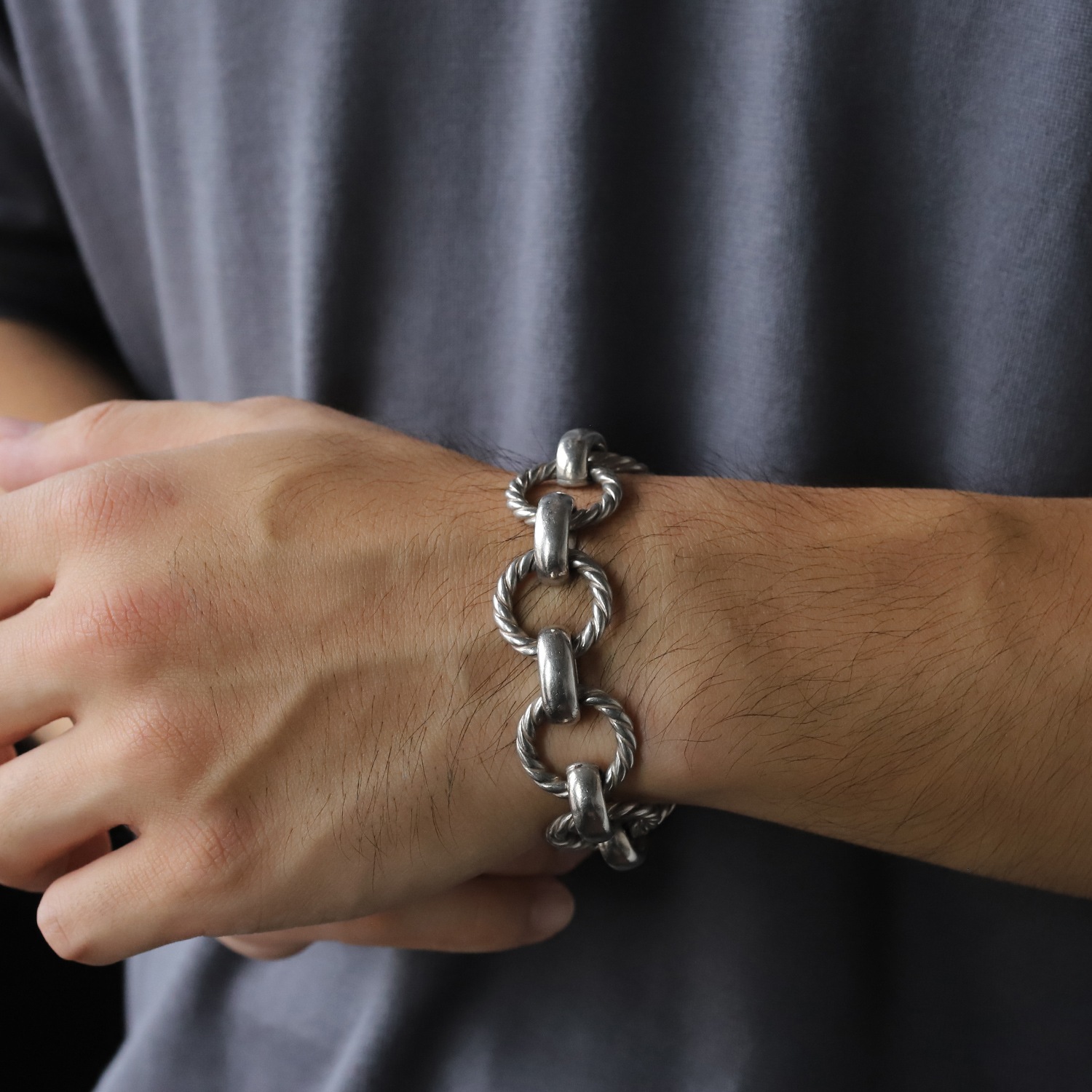 【1990s】TIFFANY&Co. Twist Round Link Bracelet