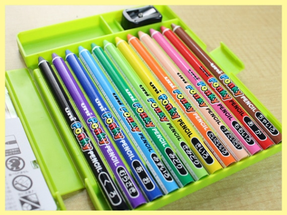 三菱鉛筆 【名入れ無料】 Ponky PENCIL ポンキー 12色セット