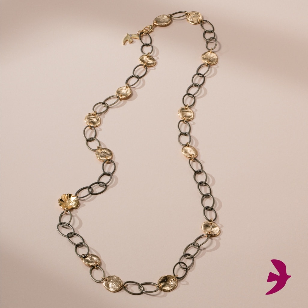 千夜一夜 チェーンネックレス ゴールド×ブロンズ 千夜一夜 チェーンネックレス ゴールド×シルバー