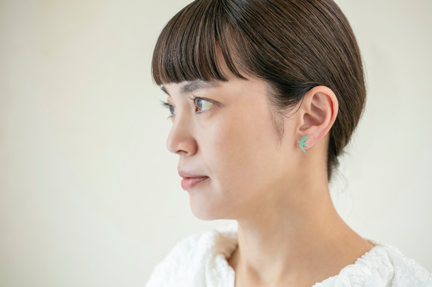 幸運のアミュレット ラ・コロンブ ピアス エメラルドグリーン